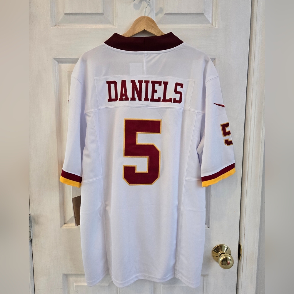 New Jayden Daniels #5 Throwback White Jersey Men - Picture 3 of 4